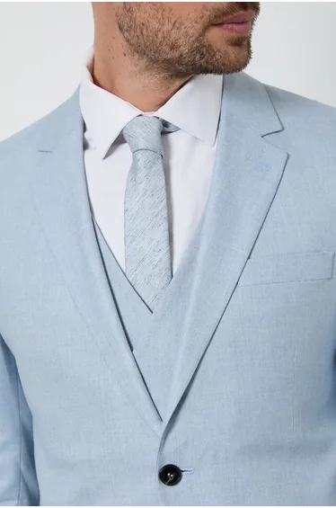 Light Blue Tweed Look Tie