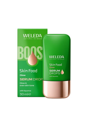 Weleda Skin Food Glow Face Serum Drops, with Liquorice, Vegan, 30ml