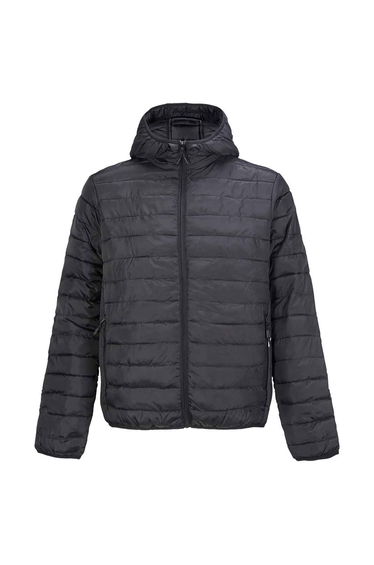 SOLS Mens Stream Hooded Padded Jacket - Black