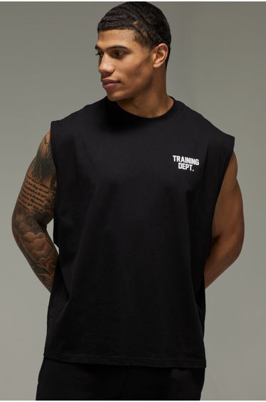 Training Dept Drop Arm Hole Tank - black