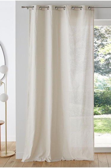 100% Cotton Single Curtain with Eyelets