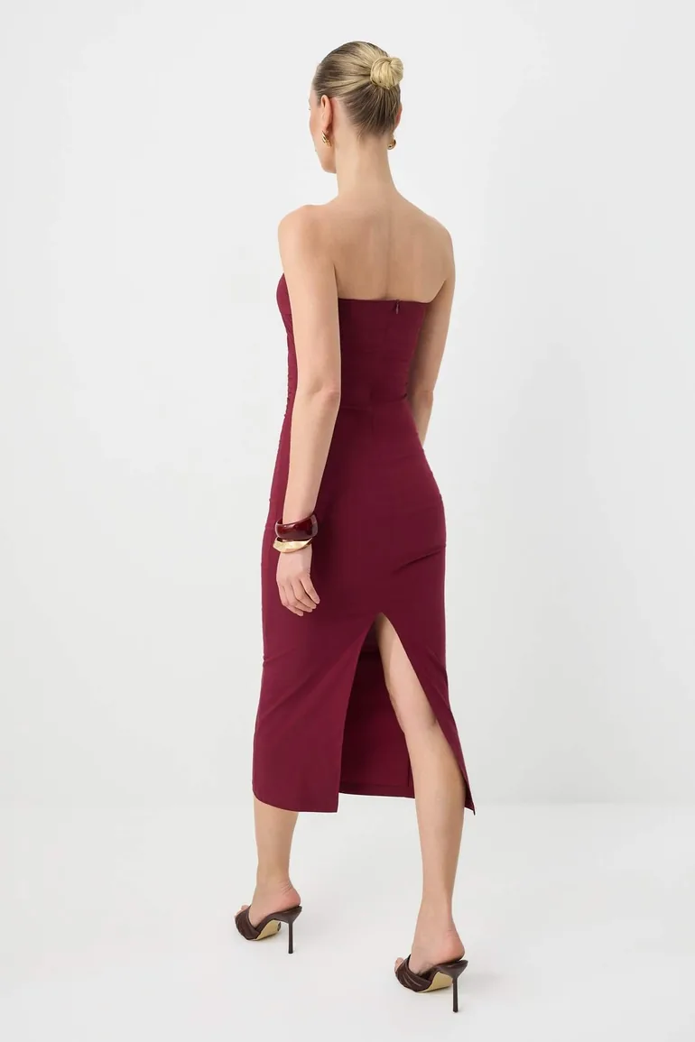 plain burgundy dress Alyce 27863 Long Formal Dress Burgundy / 8
