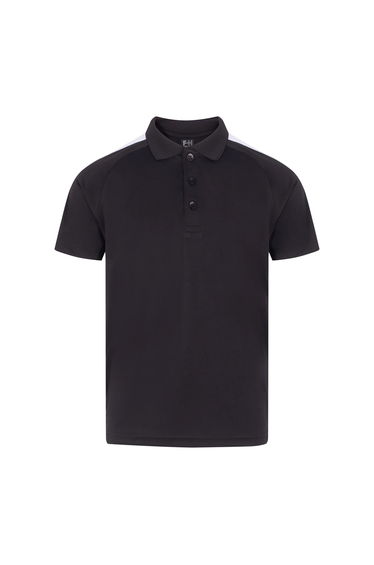 Finden & Hales Childrens/Kids Team Polo Shirt - Black/White