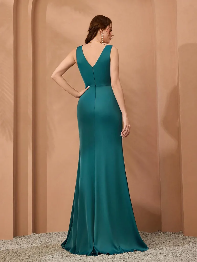 Leely Women's Elegant Straps Sleeveless Prom Dress - 1