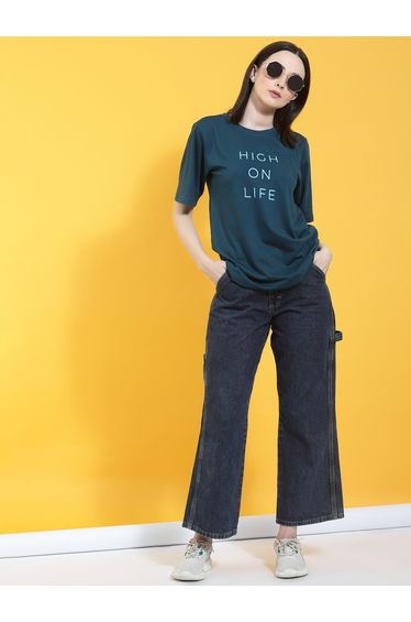 Teal Short Sleeve Oversized T-Shirt