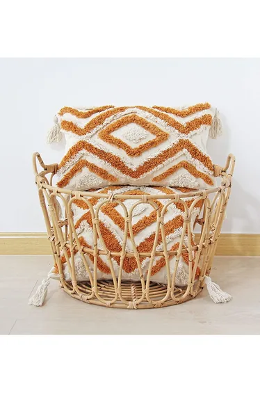 Geometric Tufting Tassel Cushion Cover