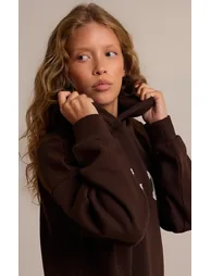 PRETTYLITTLETHING Espresso Logo Oversized Hoodie - 3