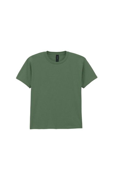 Gildan Childrens Unisex Soft Style T-Shirt - Military Green