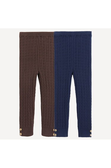 Pack of 2 Leggings in Cable Knit