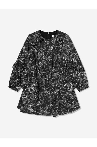 Girls Georgette Dress in Black