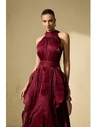 Love In Your Eyes Rosette Tiered Ruffles Maxi Dress - 6