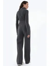 Women's Stretch Palazzo Pants with Velcro Closure - 2