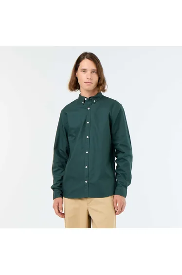 Oxford shirt with button-front opening GREEN