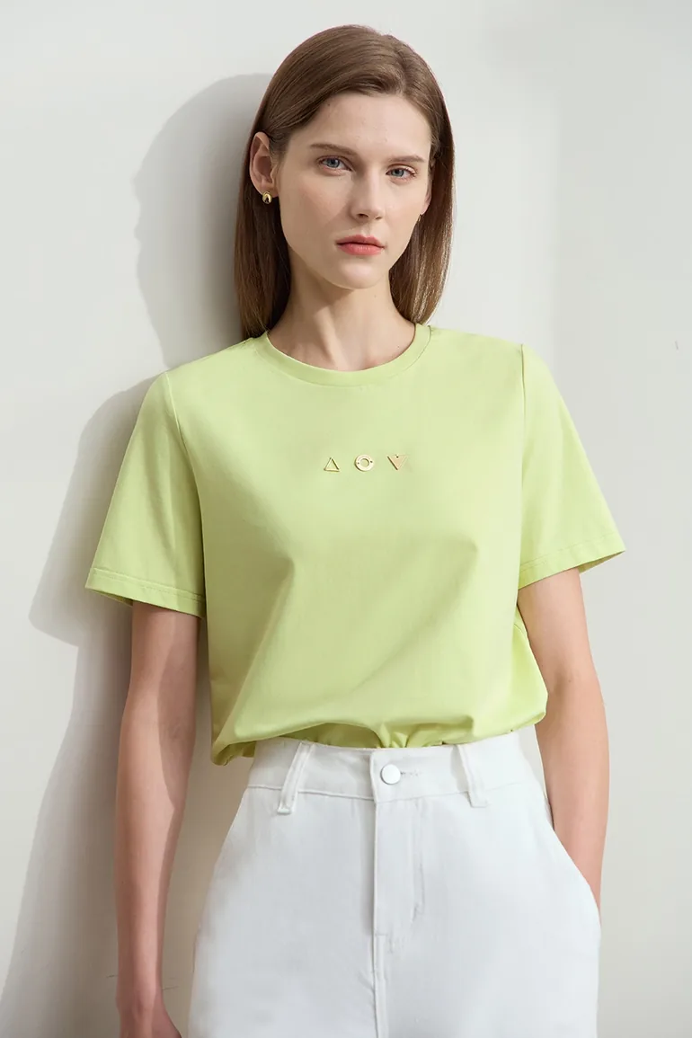 Geometric Decor Antibacterial T-shirt - 3