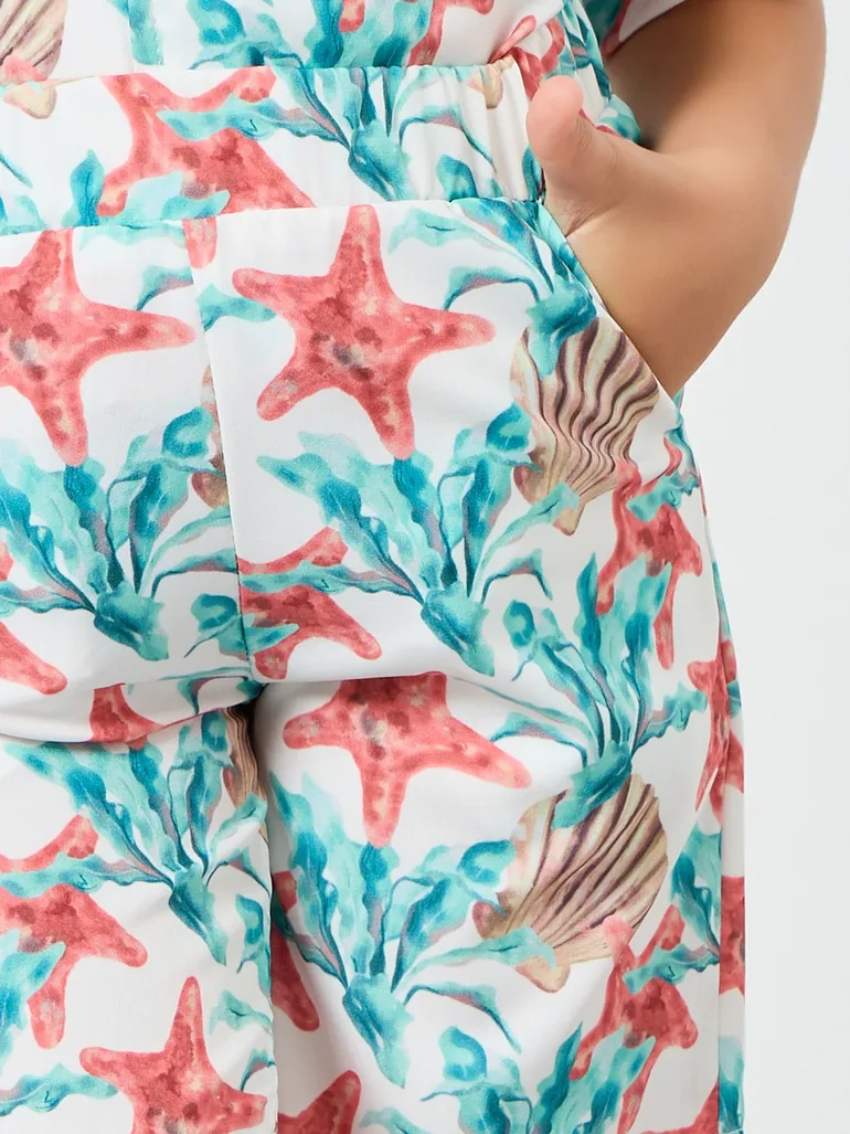 Girls Coastal Printed Shorts - 2