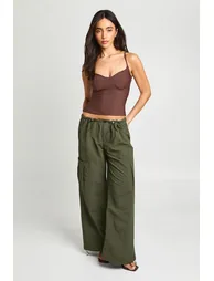 Sculpt Cupped Strappy Cami Top - chocolate - 2