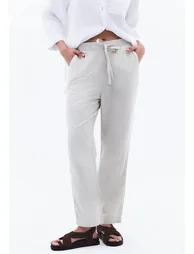 High Waist Carrot Pants - BLACK STRIPE - 1