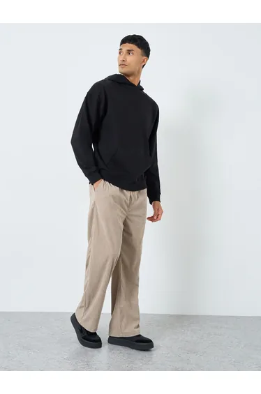 Embroidered Heavy Fleece Oversized Hoodie