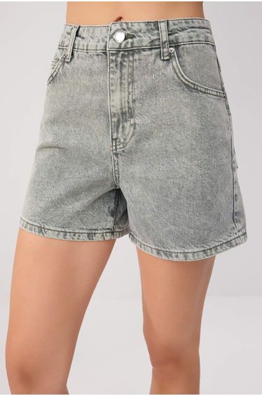 Mint High Waist City Boy Denim Shorts product thumbnail 3