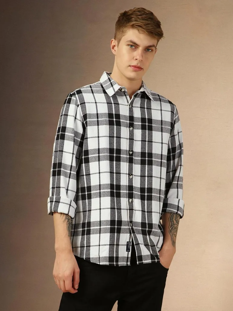 Checked Long Sleeves Casual Shirt - 4