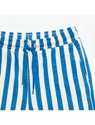 Patterned Bermuda Shorts BLUE - 1