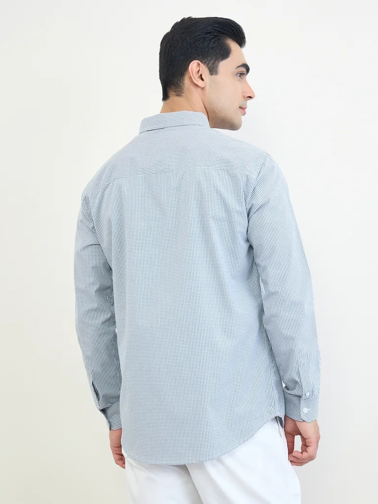 Men Checkered Button-Down Shirt - 5