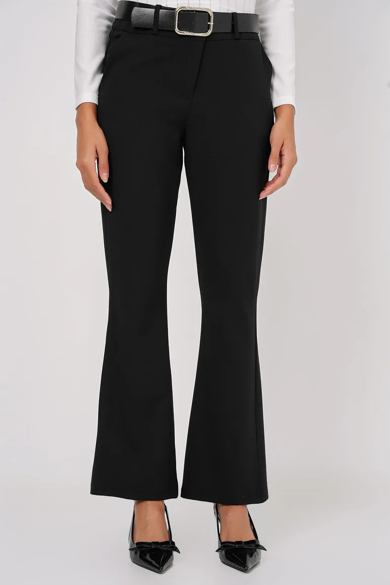 Belted Spanish Leg Trousers - 1