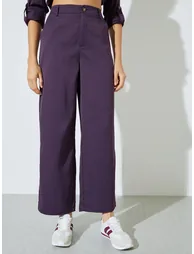 Purple Roll-Up Sleeve Pocketed Shirt and Pants Co-ord Set - 4
