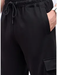 Oversized Straight Leg Joggers with Cargo Pockets - 3