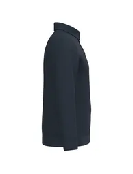 Spasso Mens Knitted Long-Sleeved Polo Shirt - Navy - 2