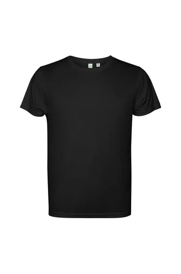 Roly Mens Estoril Short-Sleeved T-Shirt - Solid Black