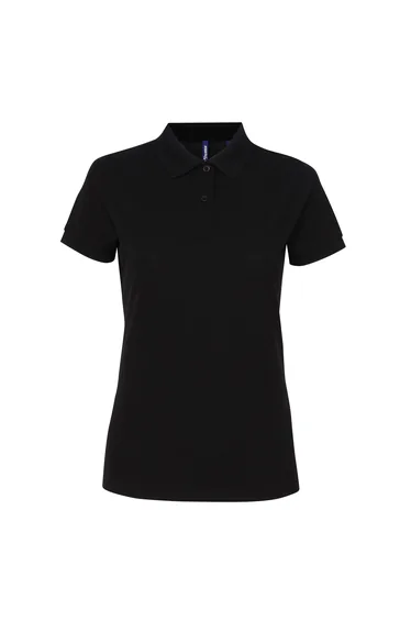 Asquith & Fox Womens/Ladies Short Sleeve Performance Blend Polo Shirt - Black