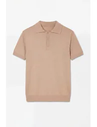 Mink Regular/Normal Cut Premium Basic Polo Neck T-Shirt - 1