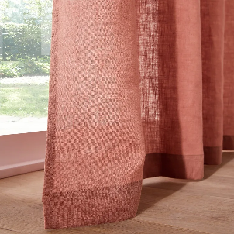 Onega Washed Linen Curtain with Pencil Pleat and Wave - 3