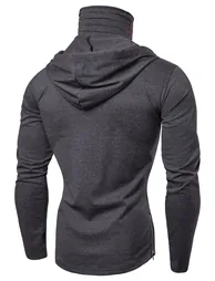 Men Solid Long Sleeve Hoodie - 3
