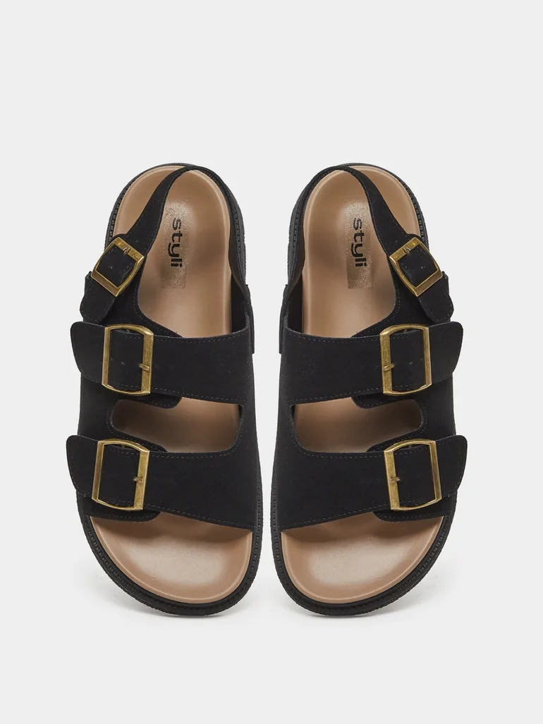 Double Buckle Detail Sandals - 5