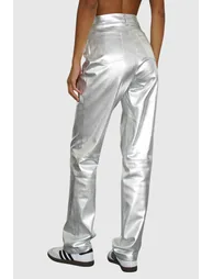 Kshiti Metallic Pants In Silver - 3