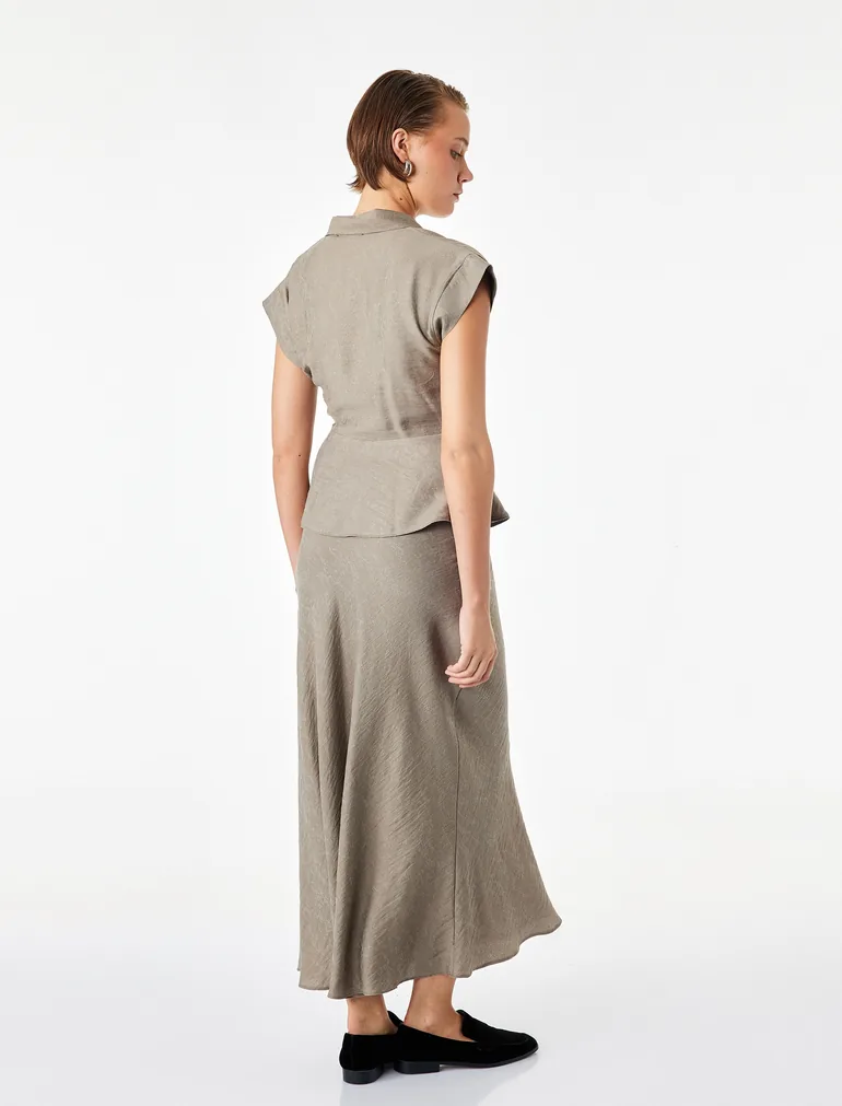 Wrap Peplum Blouse - 3