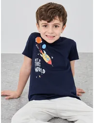Graphic Print Round Neck T-Shirt