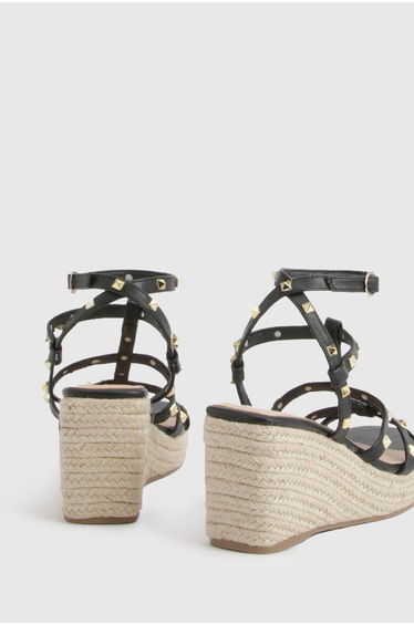 Gladiator Studded Wedges - black product thumbnail 4