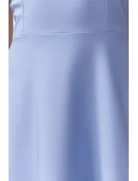 Light Blue Bow Detailed Elegant Evening Dress - 5