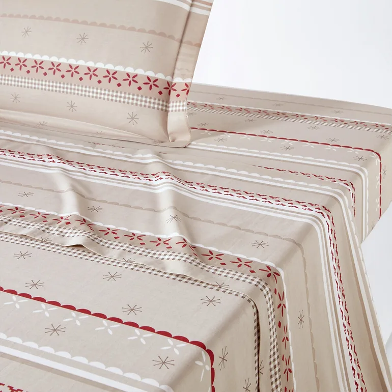 TYROL Printed Cotton Flat Sheet - 1