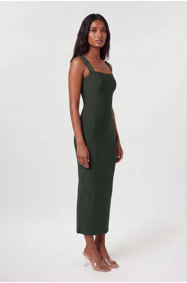 Figure Form Bandage Strappy Knit Maxi Dress