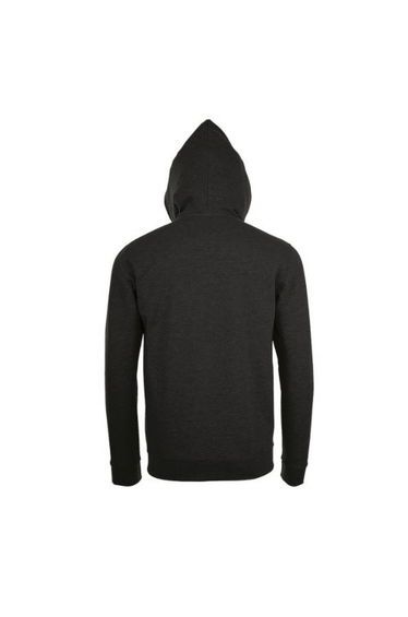 SOLS Mens Stone Zip Up Plain Hoodie - Charcoal Marl product thumbnail 2