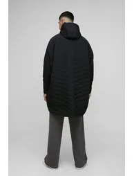 Tall Quilted Popper Side Festival Jacket  - black - 1