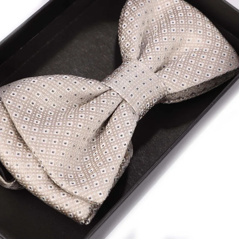 Men's Boss Classic Bow Tie in Cream - 2