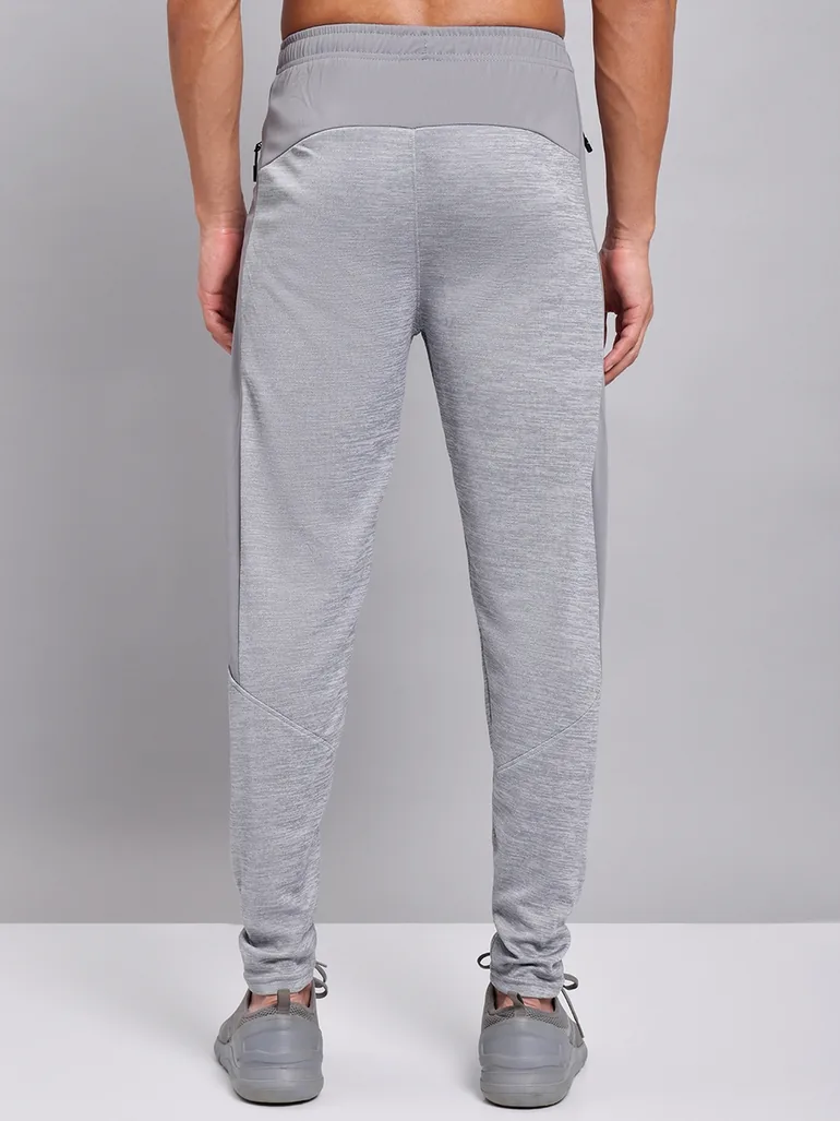 Men Melange Slim Fit Track Pants with TECHNO DRY - 2