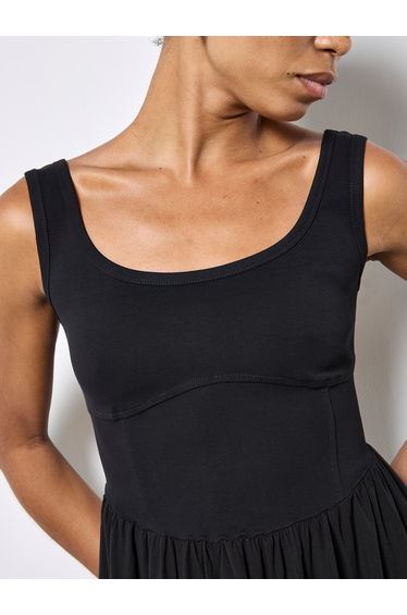 Jersey Bodice Cotton Midi Dress product thumbnail 3