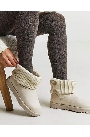 Cuff Slipper Boot Wide