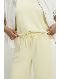 Petite Yellow Premium Wide Leg Joggers - 3